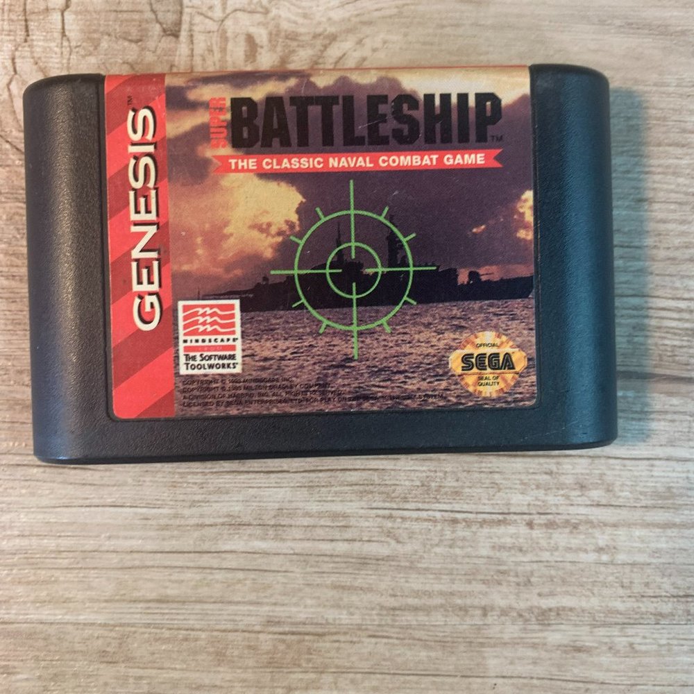 Super Battleship (Sega Genesis, 1993): GAME CART ONLY, Board Game, Retro